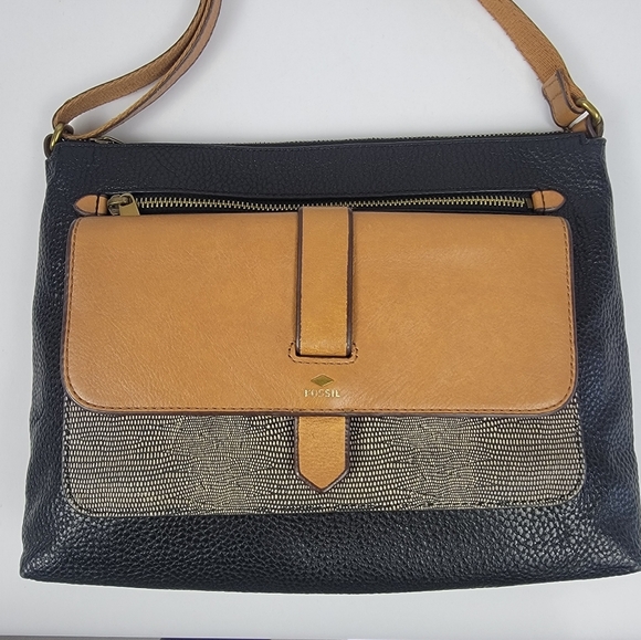 Fossil Kinley Crossbody Neutral Leather Purse - Picture 2 of 16